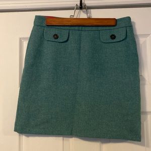 Boden 100% Wool Blue Green Pencil Skirt